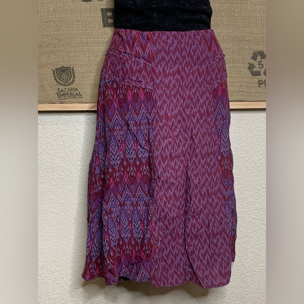 Prana Vibrant Purple and Pink Maxi Skirt